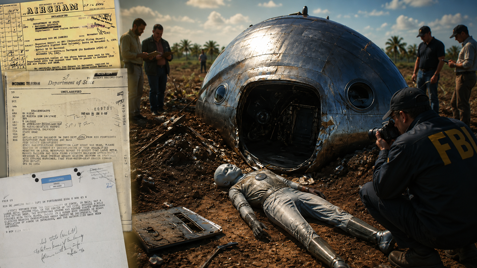 ARQUIVOS LIBERADOS DO PENTÁGONO REVELAM QUEDA DE UFO NO BRASIL